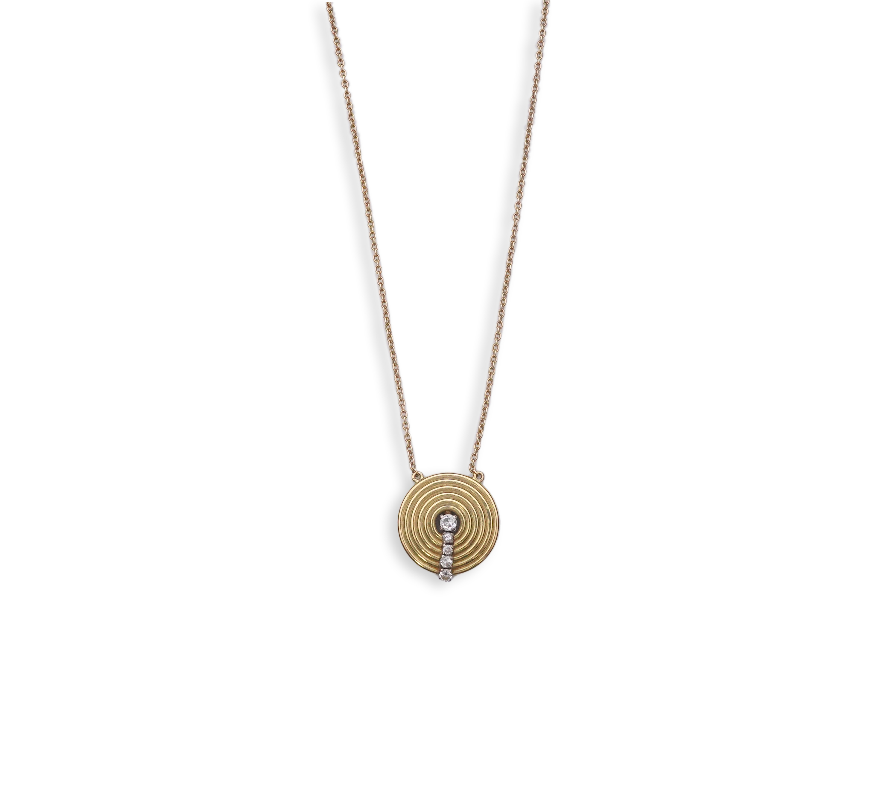 An 18ct gold and diamond pendant, circa 1978